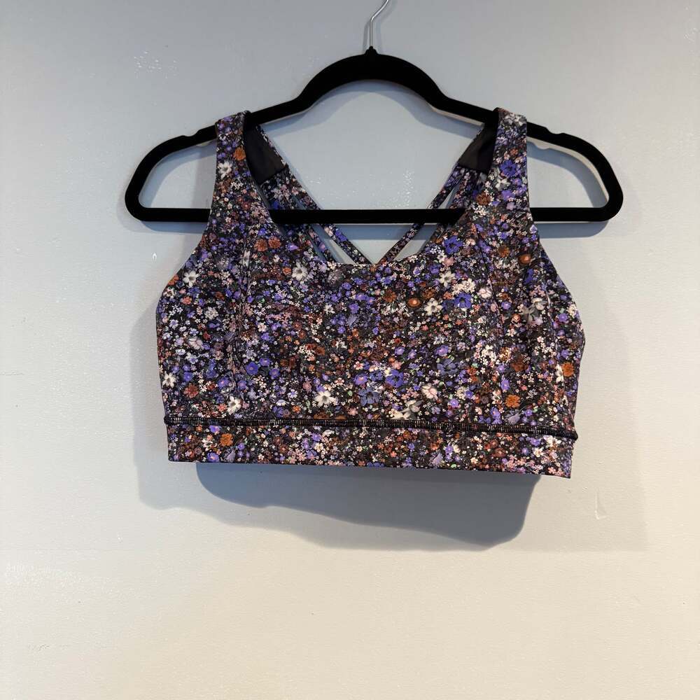 Lululemon Energy Bra Long Line – Size 12 – Floral Multicolor Print